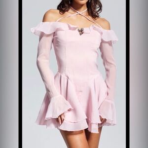 NWT FairyCore Petal Pink Party Mini Dress BalletCore Size XS